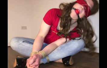 Trans bondage in jeans
